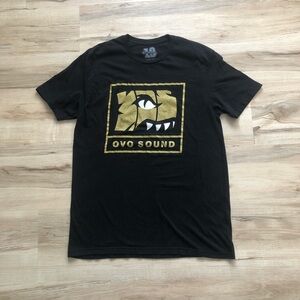 OVO 10th Anniversary Black and Gold Short Sleeve Tee
